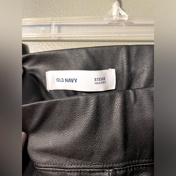 Old Navy Stevie high-rise faux leather pull on pants XL TALL - Picture 4 of 5